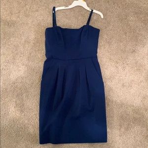 Short blue romper dress